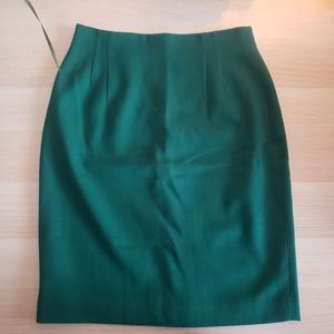 Vintage Green Wool Pencil Skirt